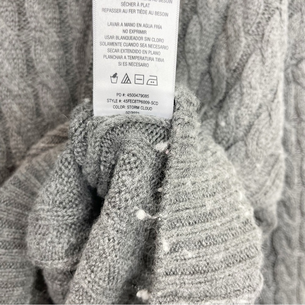 Favorite Daughter Cable Knit Turtleneck in Storm Cloud Gray Size Medium - Picture 6 of 8